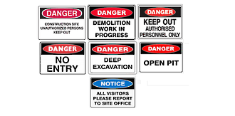 Choose one of the following Danger/Notice Sign 300x400mm PVC